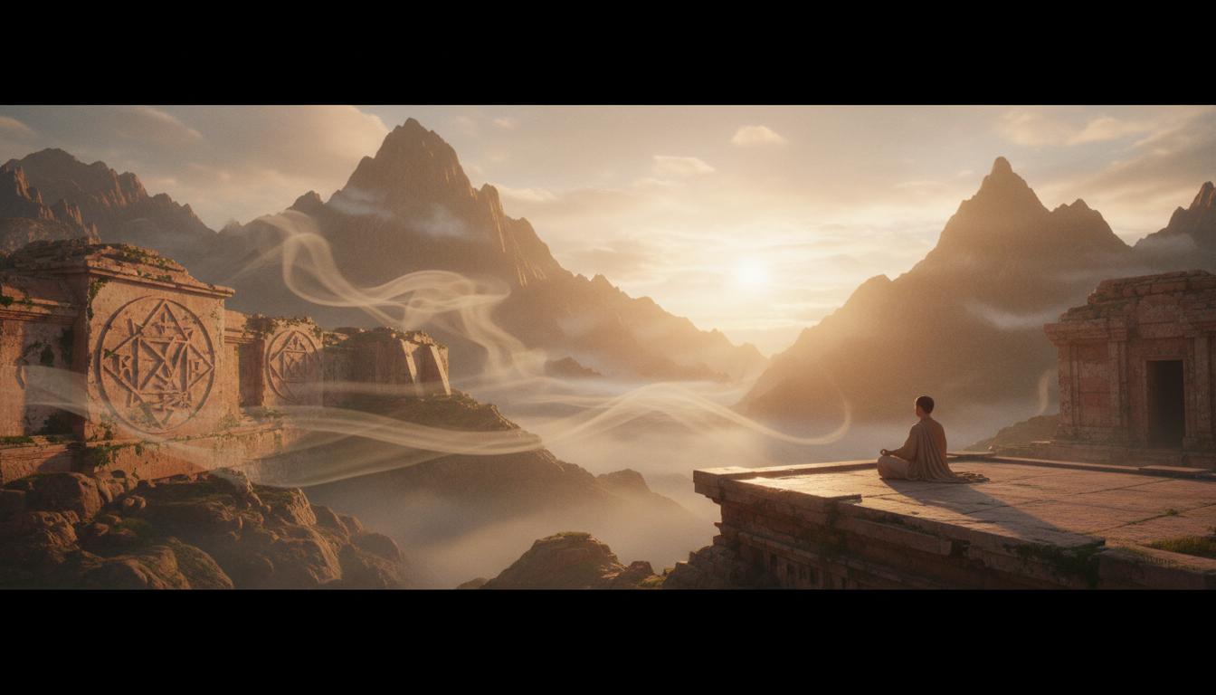 Mystical mountain temple