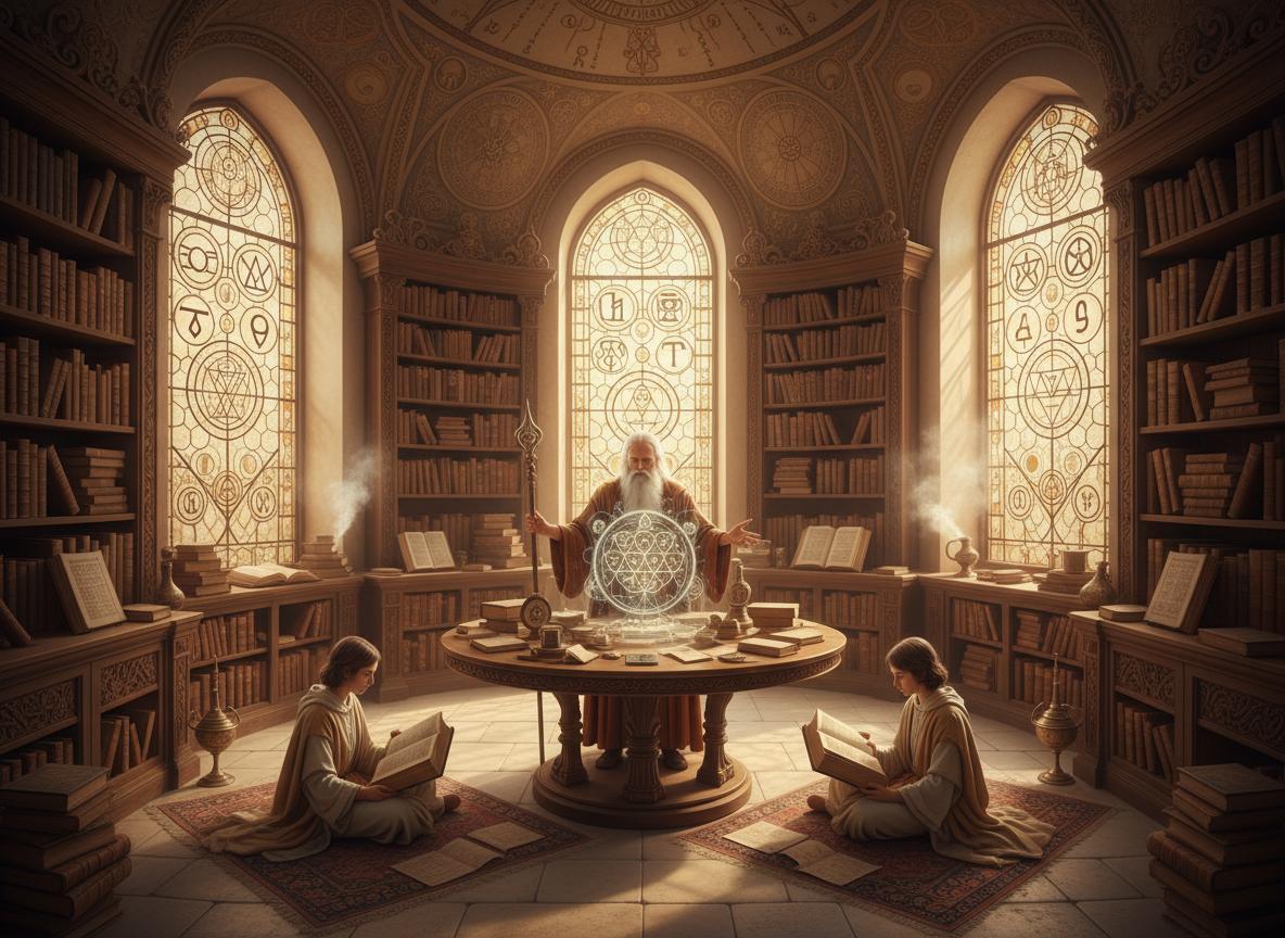 Ancient library of numerology wisdom